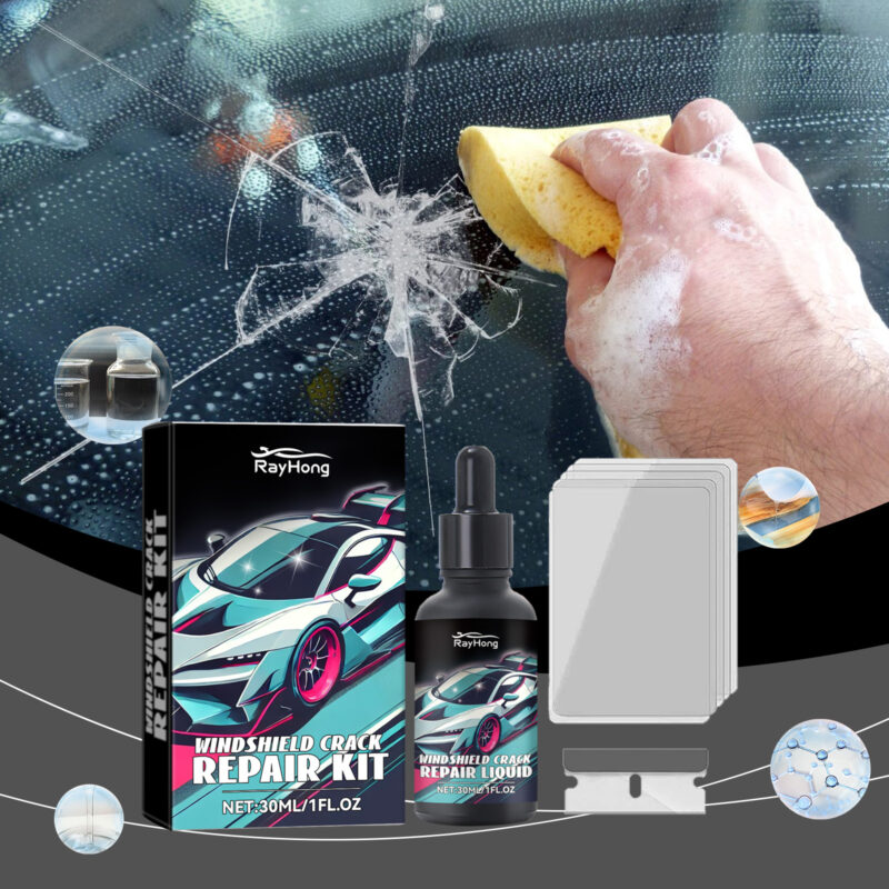 Rayhong Fast-Acting Car Windshield Repair Drops – Crack Prevention, Surface-Safe Formula - Image 2