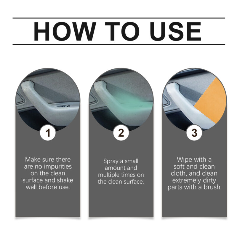 Rayhong Fast-Acting Multi-Purpose Car Interior Cleaner – Surface-Safe Foam for Seats & Panels - Image 6