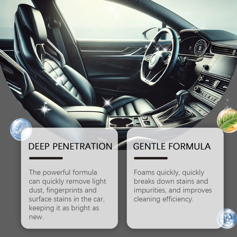 Rayhong Fast-Acting Multi-Purpose Car Interior Cleaner – Surface-Safe Foam for Seats & Panels - Image 4