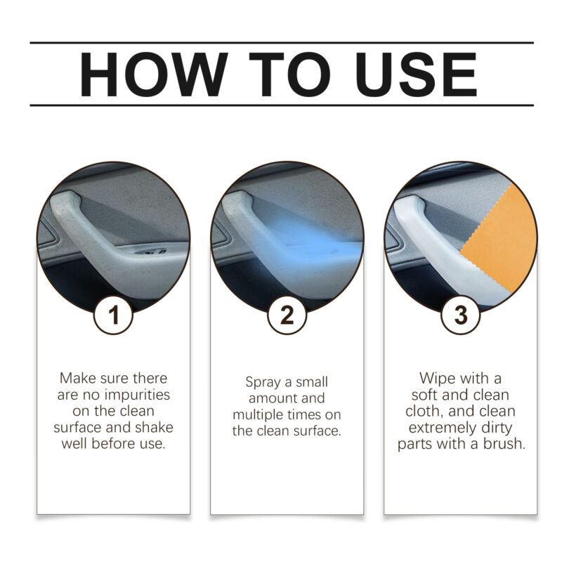 Rayhong Fast-Acting Multi-Purpose Car Interior Cleaner – Safe for Leather, Fabric, Plastic - Image 6