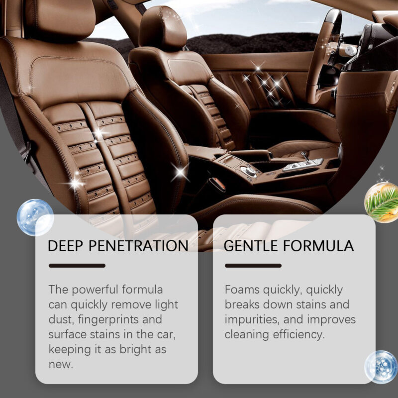 Rayhong Fast-Acting Multi-Purpose Car Interior Cleaner – Safe for Leather, Fabric, Plastic - Image 4