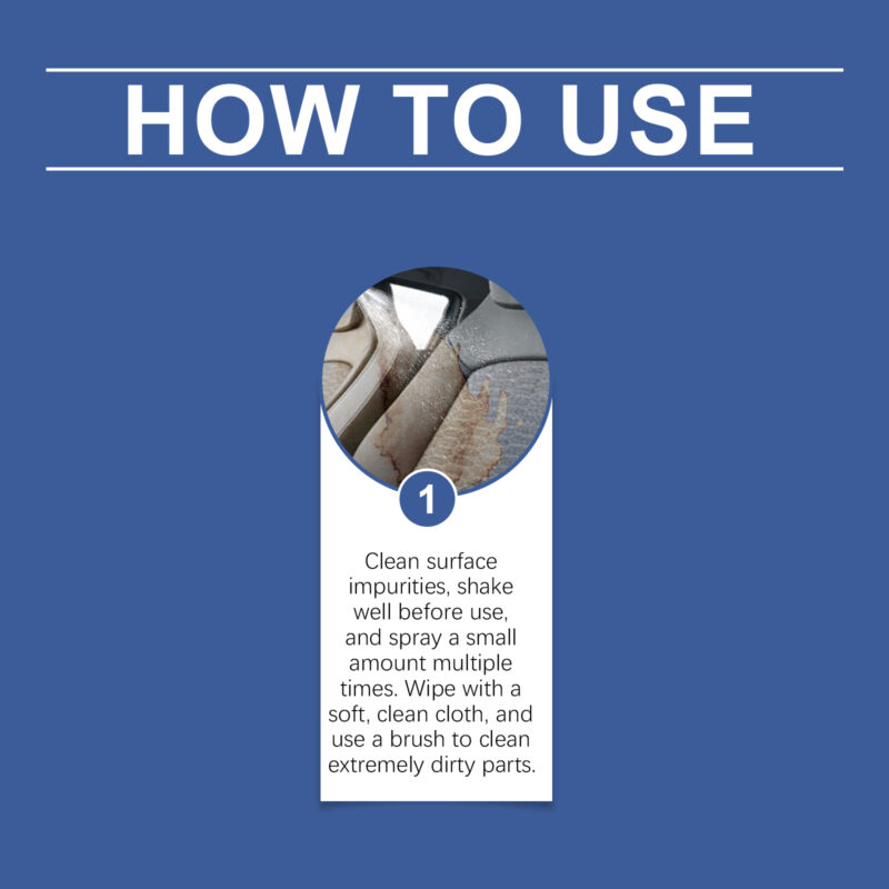 Rayhong Fast-Acting Multi-Purpose Car Interior Foam Cleaner – Safe for Leather, Fabric, Plastic - Image 6