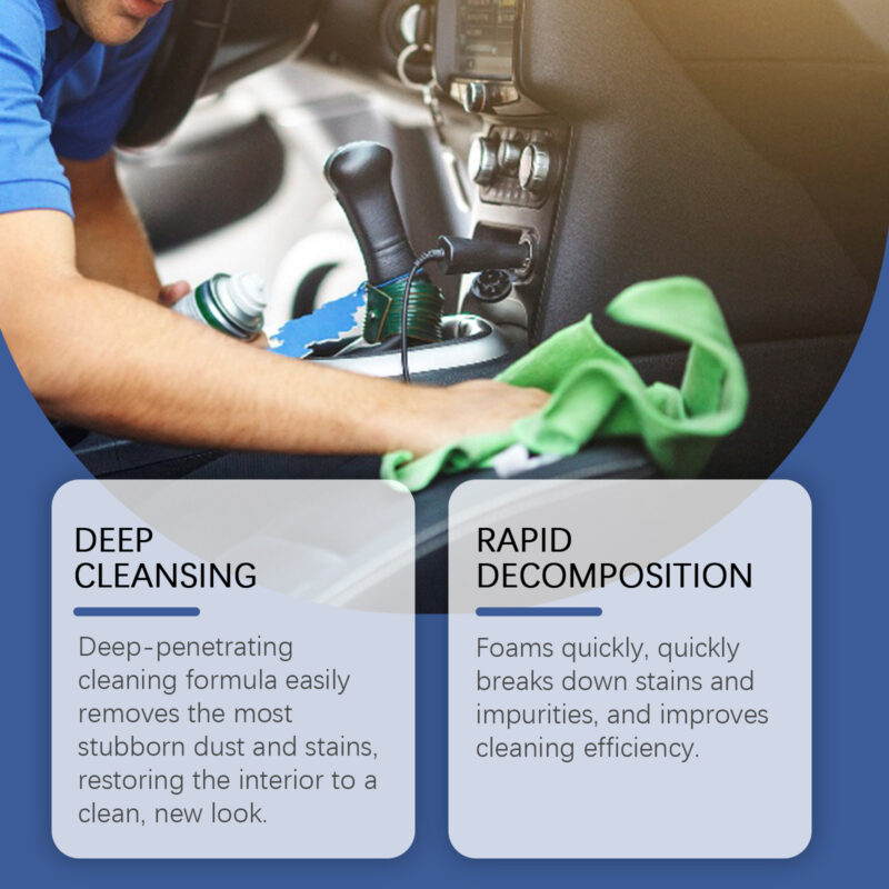 Rayhong Fast-Acting Multi-Purpose Car Interior Foam Cleaner – Safe for Leather, Fabric, Plastic - Image 4