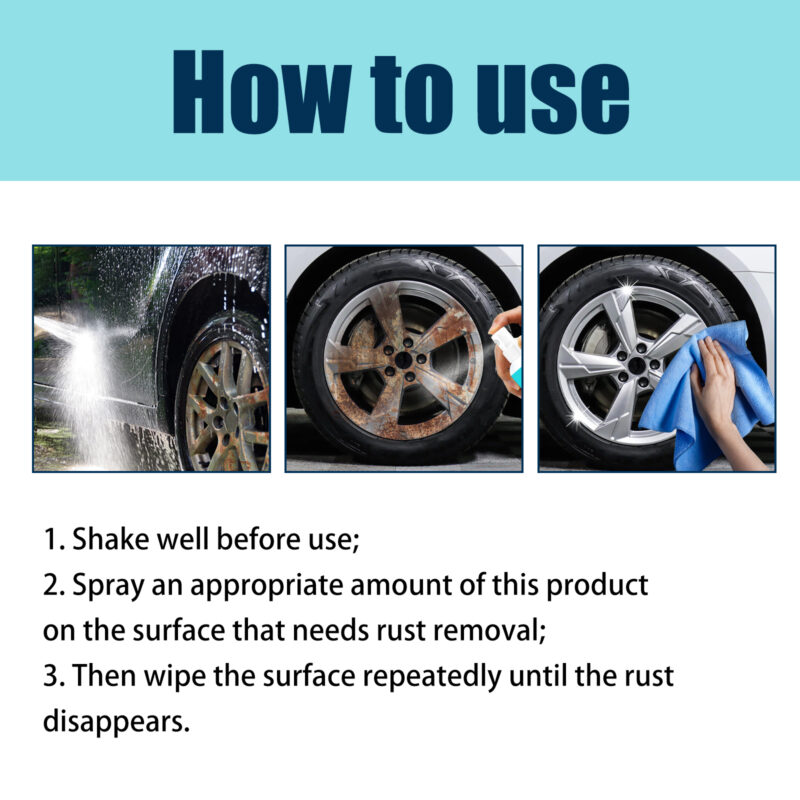 Rayhong Fast-Acting Rust Remover Spray – Car Metal Cleaner with Protective Formula - Image 5