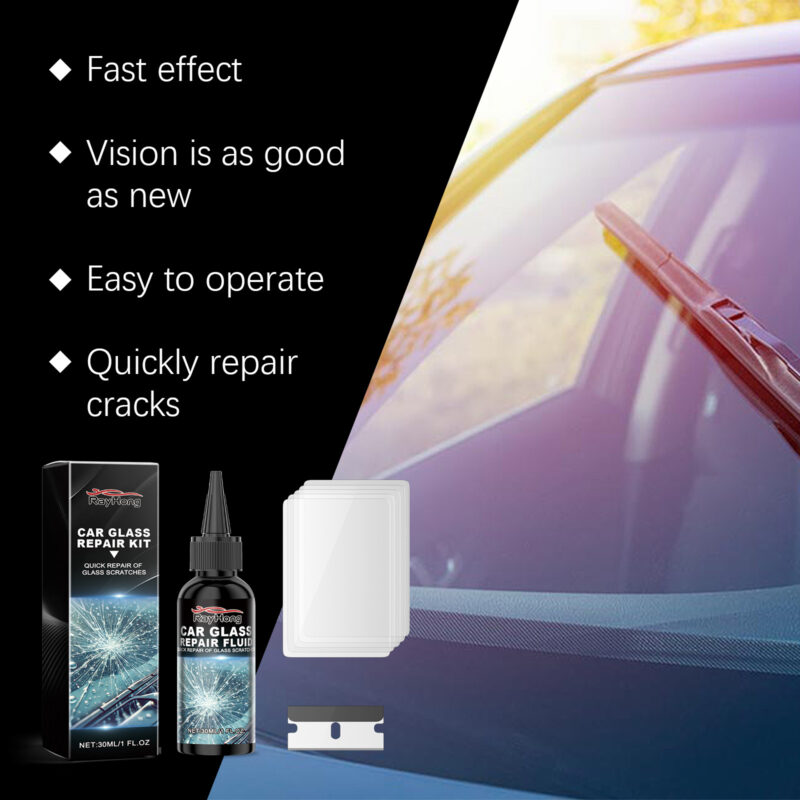 Rayhong Fast-Acting Windshield Crack Repair Kit – Surface-Safe Car Glass Formula - Image 3