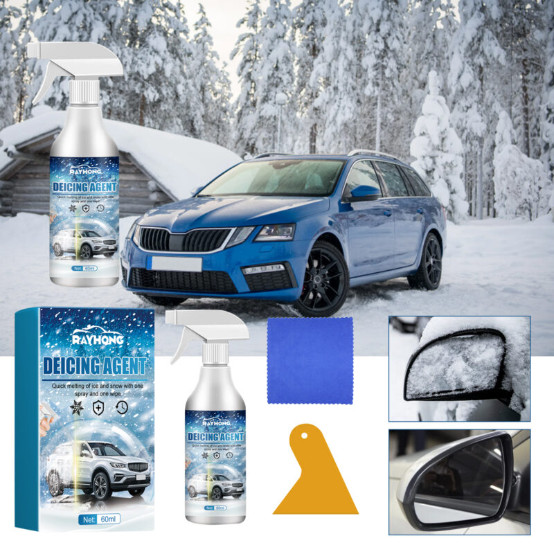 Rayhong Fast-Melting Deicing Spray – Winter Car Windshield Ice & Snow Remover - Image 2