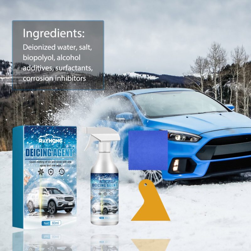 Rayhong Fast-Melting Deicing Spray – Winter Car Windshield Ice & Snow Remover - Image 5
