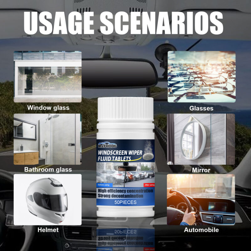 Rayhong Fast Windshield Cleaner: Effervescent, Safe Decontamination Tablet - Image 4