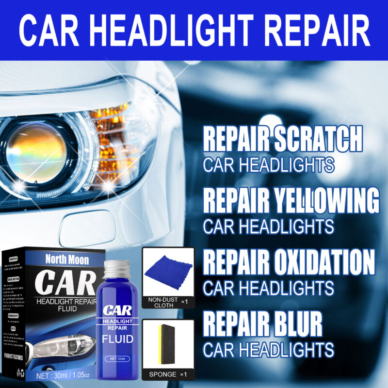 Rayhong Headlight Refurbishment Solution – Multi-Purpose, Fast-Acting (30ml Set) - Image 4