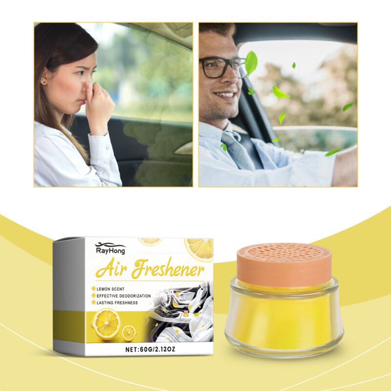 Rayhong Lemon Car Balm: Fast-Acting Odor Eliminator, Portable Air Freshener - Image 2