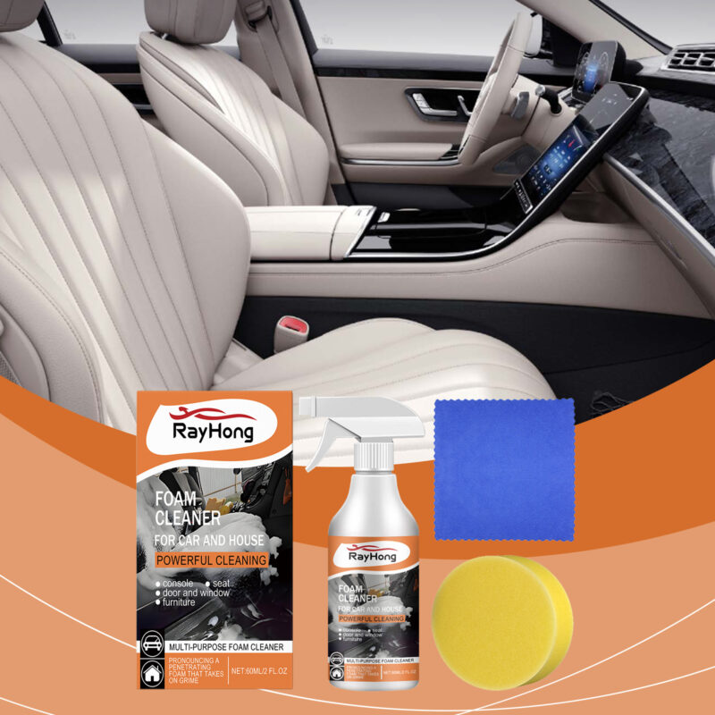 Rayhong Multi-Functional Foam Cleaner - Car Interior Stain Remover, Safe Surface (60ml) - Image 2