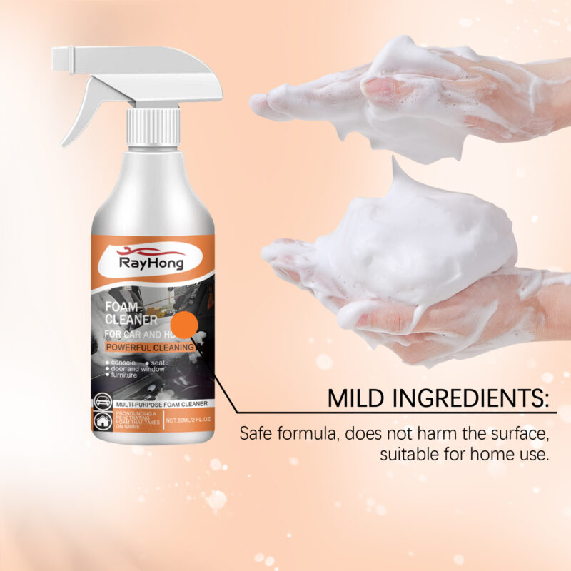 Rayhong Multi-Functional Foam Cleaner - Car Interior Stain Remover, Safe Surface (60ml) - Image 3