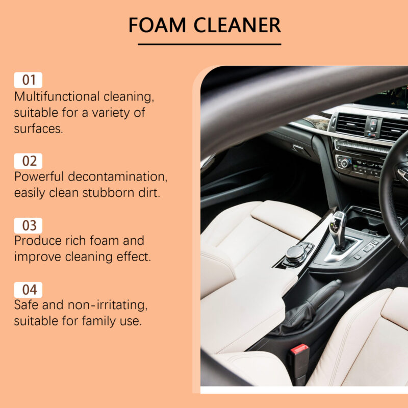 Rayhong Multi-Functional Foam Cleaner - Car Interior Stain Remover, Safe Surface (60ml) - Image 4