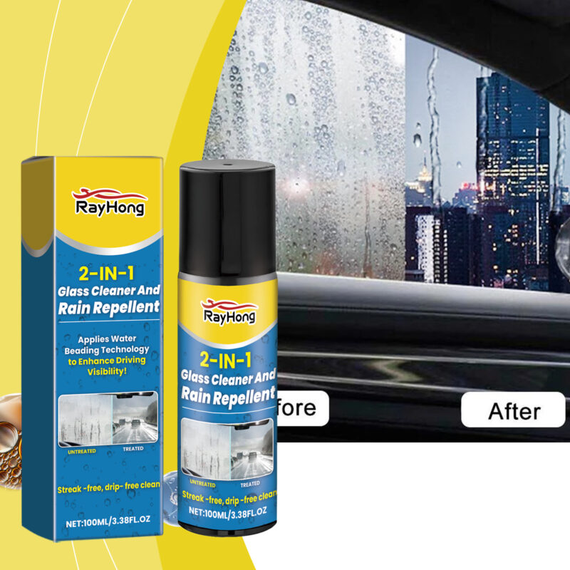 Rayhong Multi-Purpose Car Glass Cleaner: Fast-Acting Anti-Fog Solution, Surface-Safe - Image 2