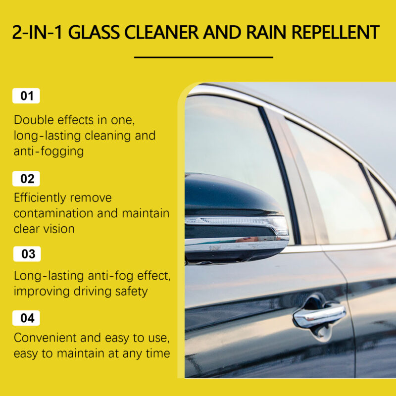 Rayhong Multi-Purpose Car Glass Cleaner: Fast-Acting Anti-Fog Solution, Surface-Safe - Image 4