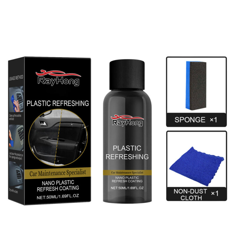 Rayhong Multi-Purpose Car Interior Cleaner cleaning plastic surfaces safely