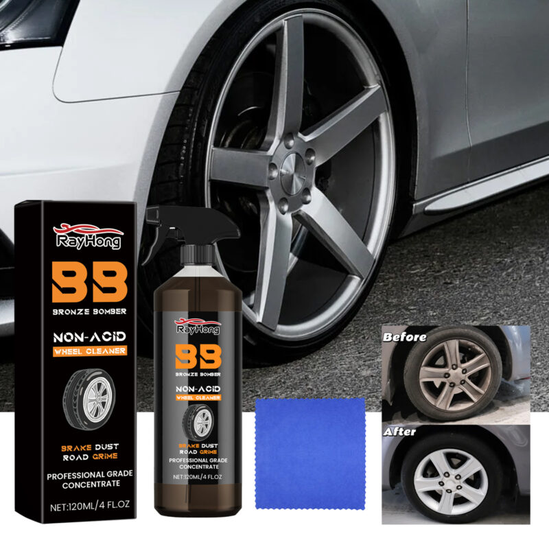 Rayhong Multi-Purpose Car Wheel Cleaner – Rust Remover, Tire Stain Remover, Fast-Acting & Safe - Image 2