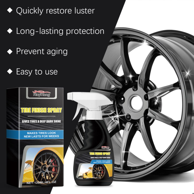 Rayhong Multi-Purpose Tire Shine Spray: Fast-Acting, Protective Tire & Interior Gloss - Image 3