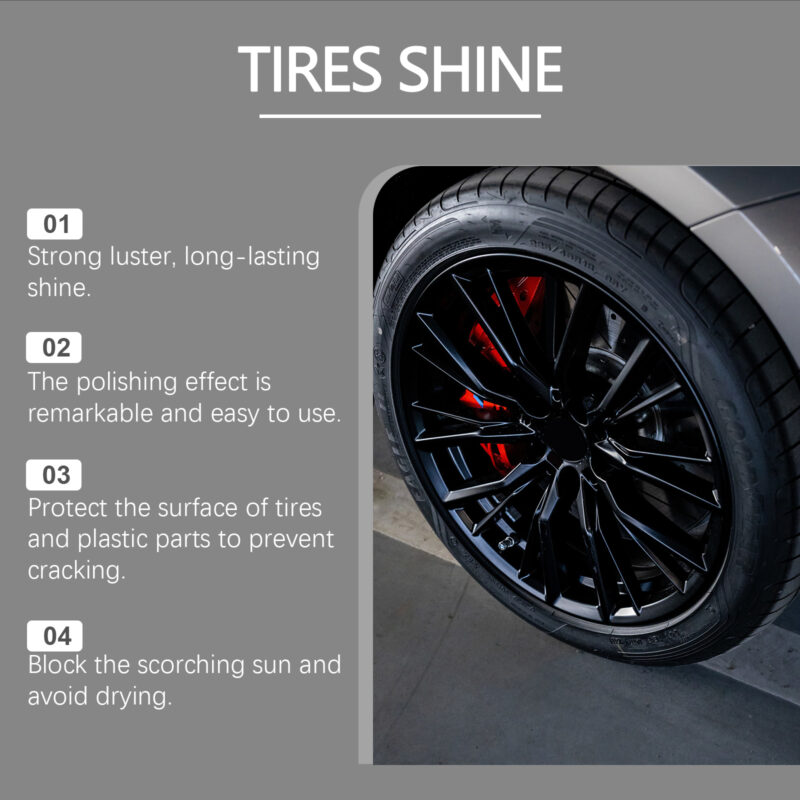 Rayhong Multi-Surface Tire Gloss – Fast-Acting, Surface-Safe for Tires & Plastic - Image 3