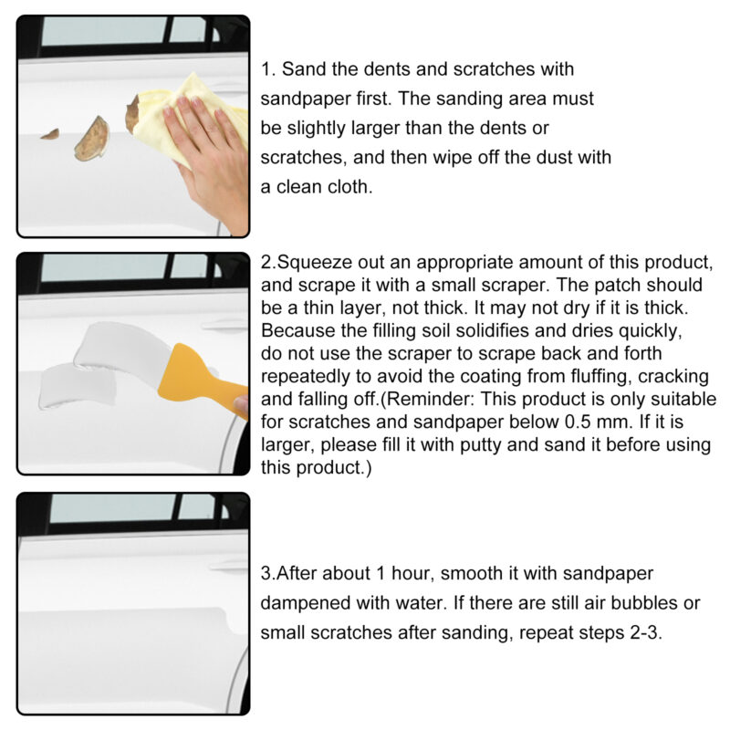 Rayhong Quick-Drying Car Scratch Filler: Fast-Acting, Surface-Safe Repair for Small Defects - Image 5