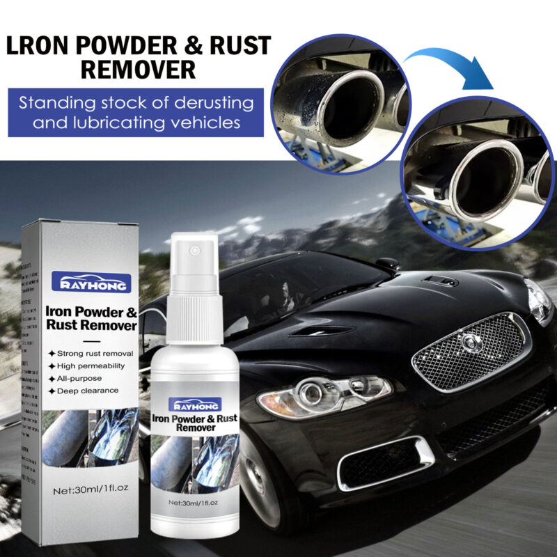 Rayhong Rust Remover & Cleaner: Car Exhaust/Interior Rust Removal, Multi-Purpose Fast-Acting Surface-Safe - Image 2