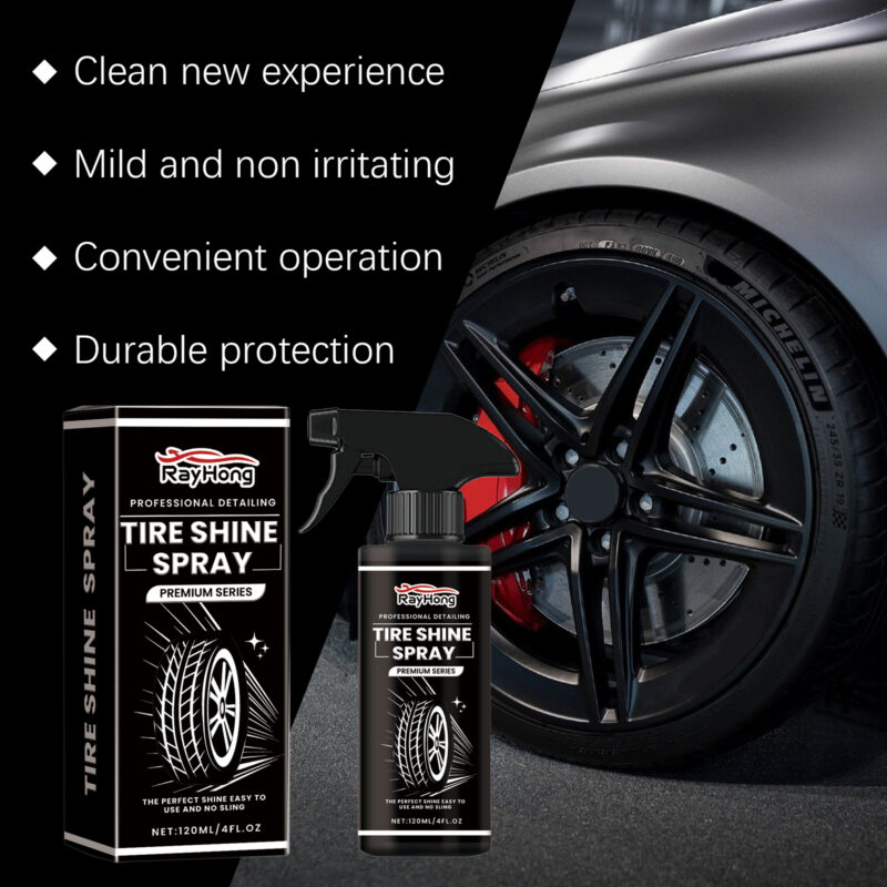 Rayhong Tire Gloss Spray: Fast-Acting Protective Coating for Car Tires & Wheels - Image 3