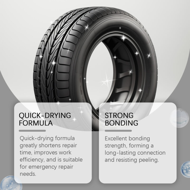 Rayhong Tire Repair Glue: Fast-Acting, Safe Tire Crack Sealer for Emergency Car Maintenance - Image 3