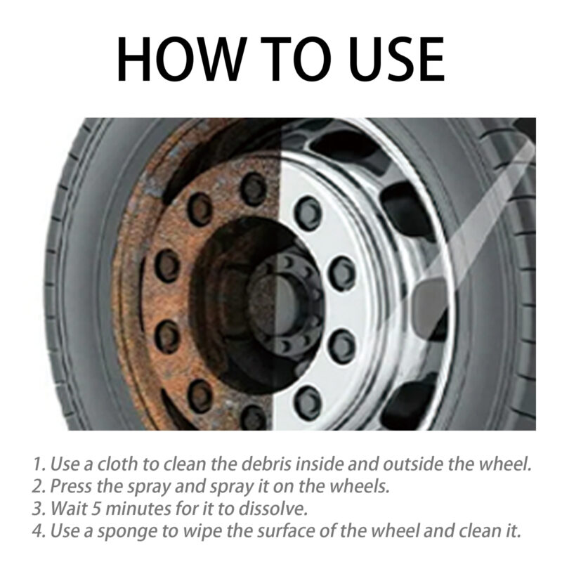 Rayhong Wheel Cleaner: Fast-Acting Rust Remover, Multi-Purpose Wheel Stain Removal - Image 6