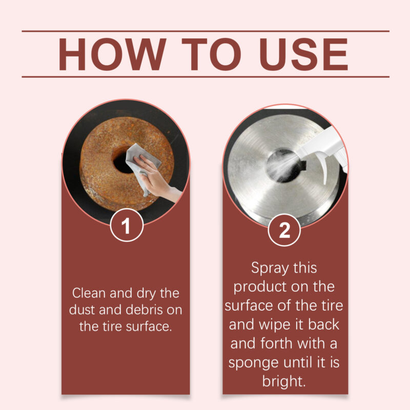 Rayhong Fast-Acting Wheel Rust Remover | Tire Rim Cleaner, Safe Surface Formula - Image 6