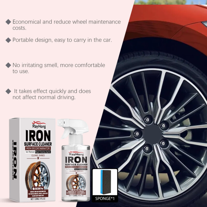 Rayhong Fast-Acting Wheel Rust Remover | Tire Rim Cleaner, Safe Surface Formula - Image 4