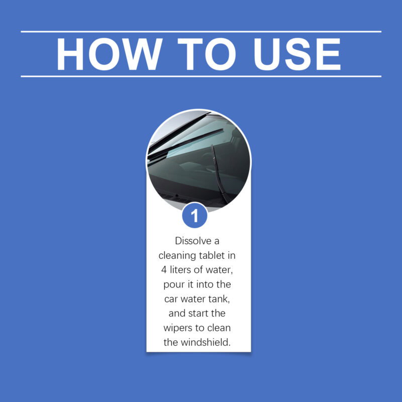 Rayhong Windshield Cleaning Tablets: Waterproof Effervescent, Fast-Acting Car Window Stain Remover - Image 6
