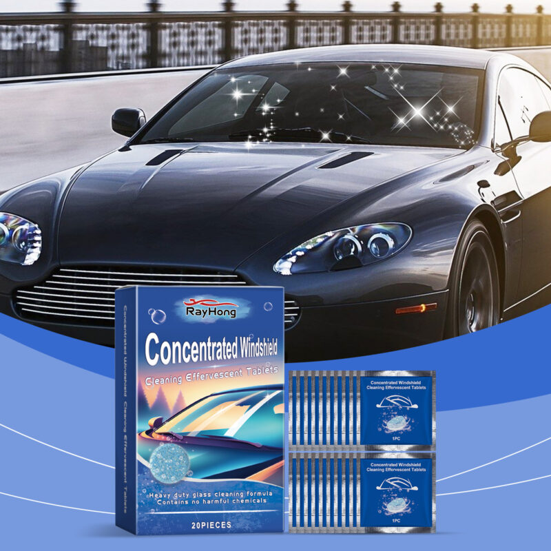 Rayhong Windshield Cleaning Tablets: Waterproof Effervescent, Fast-Acting Car Window Stain Remover - Image 2