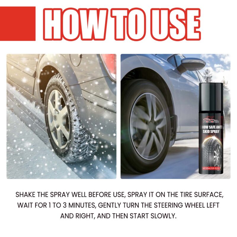 Snow Safe Car Tire Anti-Slip Spray – Fast-Acting Winter Grip & Surface-Safe Formula - Image 5