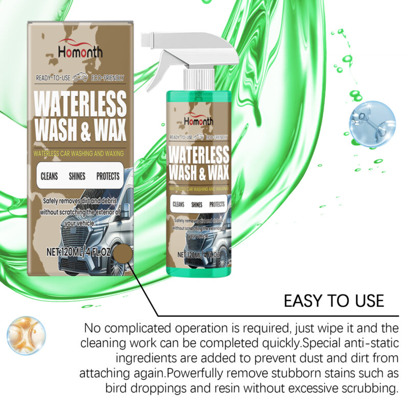 Waterless Car Wash Coating: Fast-Acting Exterior Cleaner, Stain Removal & Protective Formula - Image 4