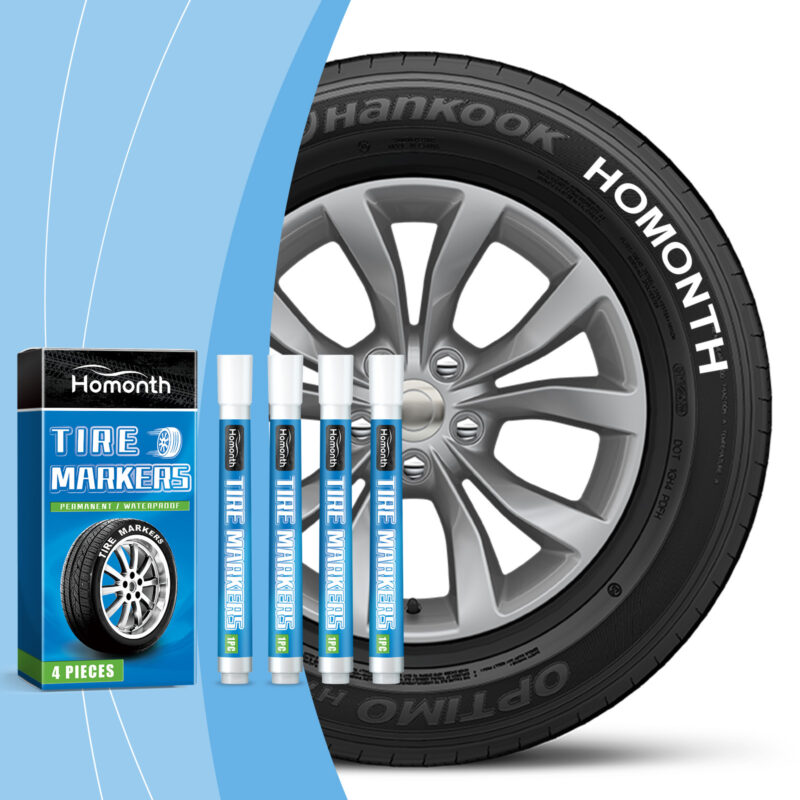 White Tire Paint Pen: Durable, Multi-Purpose DIY Car Tire & Trim Color (Non-Fading) - Image 2
