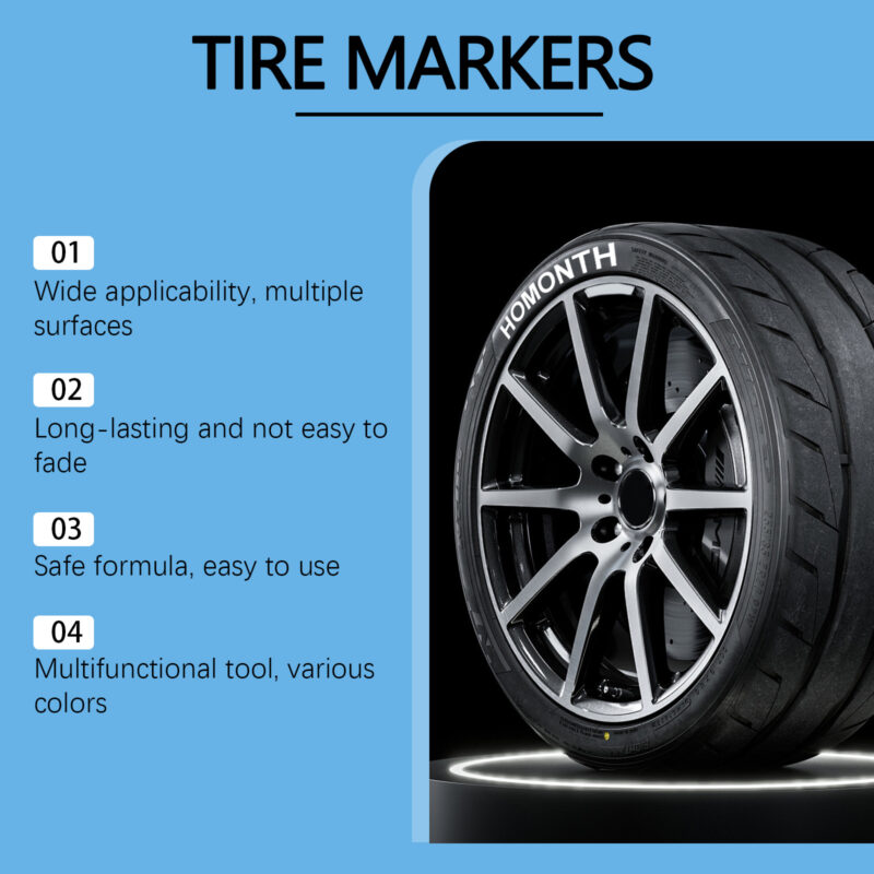 White Tire Paint Pen: Durable, Multi-Purpose DIY Car Tire & Trim Color (Non-Fading) - Image 3